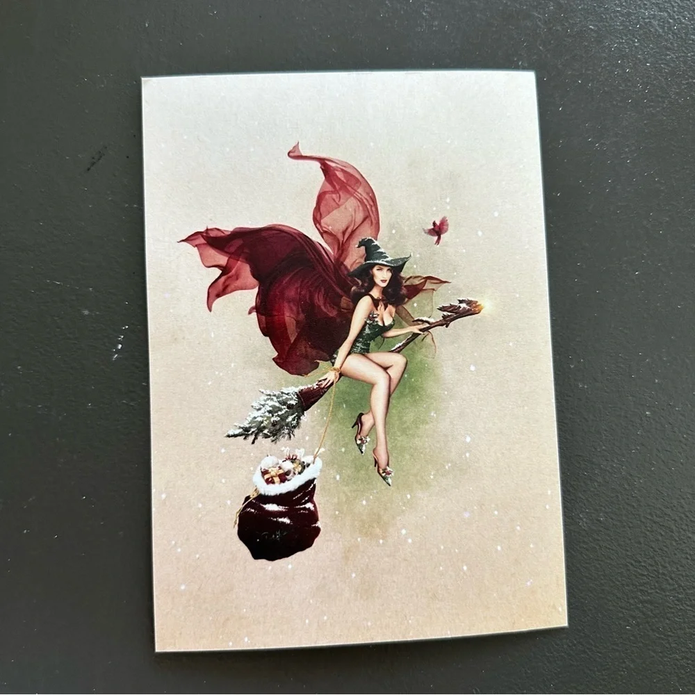 Christine McConnell Halloween DIY Queen Witch Craft Art Signed Holiday Print‎